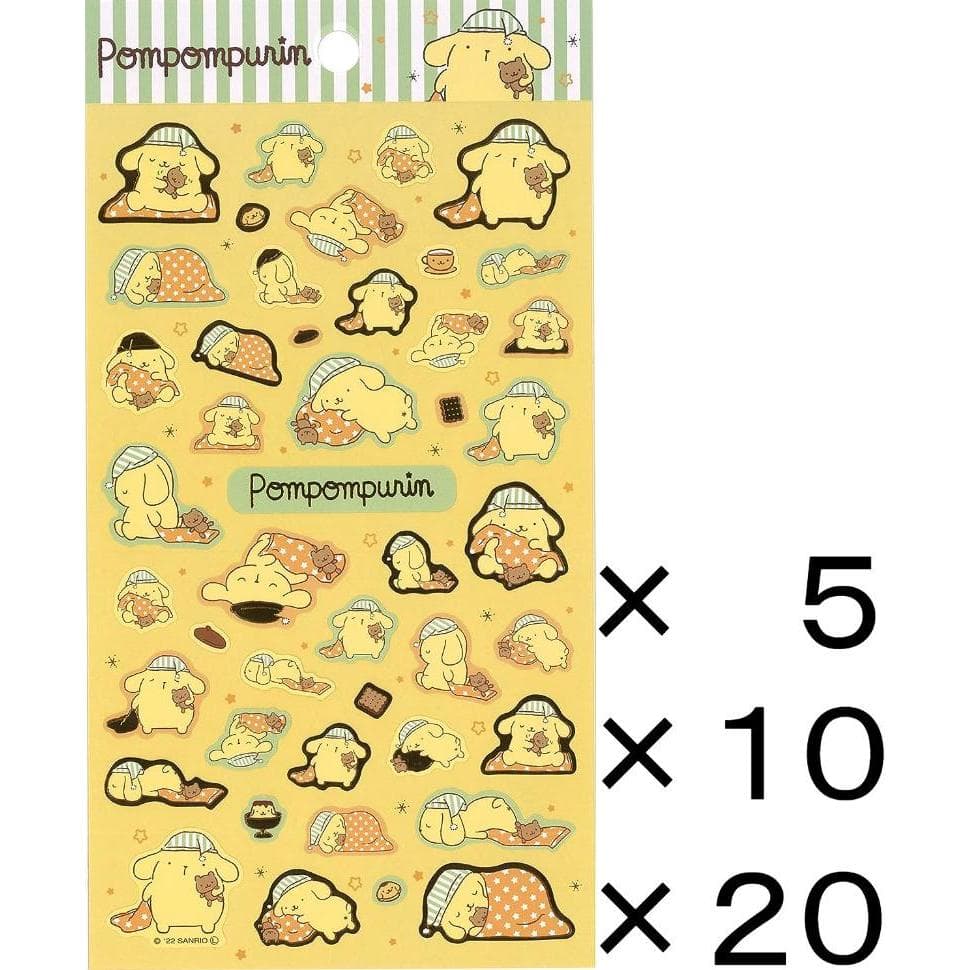 Sanrio Direto Do Japãosanrio Pompompurin (Cobertor Sonolento) Selo De Adesivo Para Animais De Estimação Suprimentos Decorativos Scrapbooking Artigos De Papelaria-Compra Em Massa (Código De Barras 5 , 10 , 20)