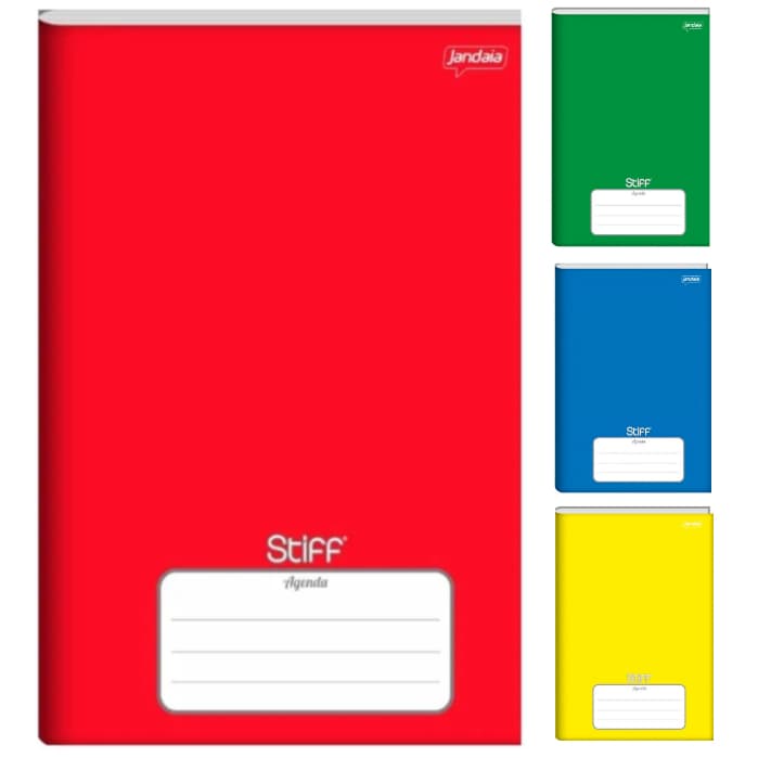 AGENDA ESCOLAR BROCHURA 1/4 192 PÁGINAS CORES STIFF