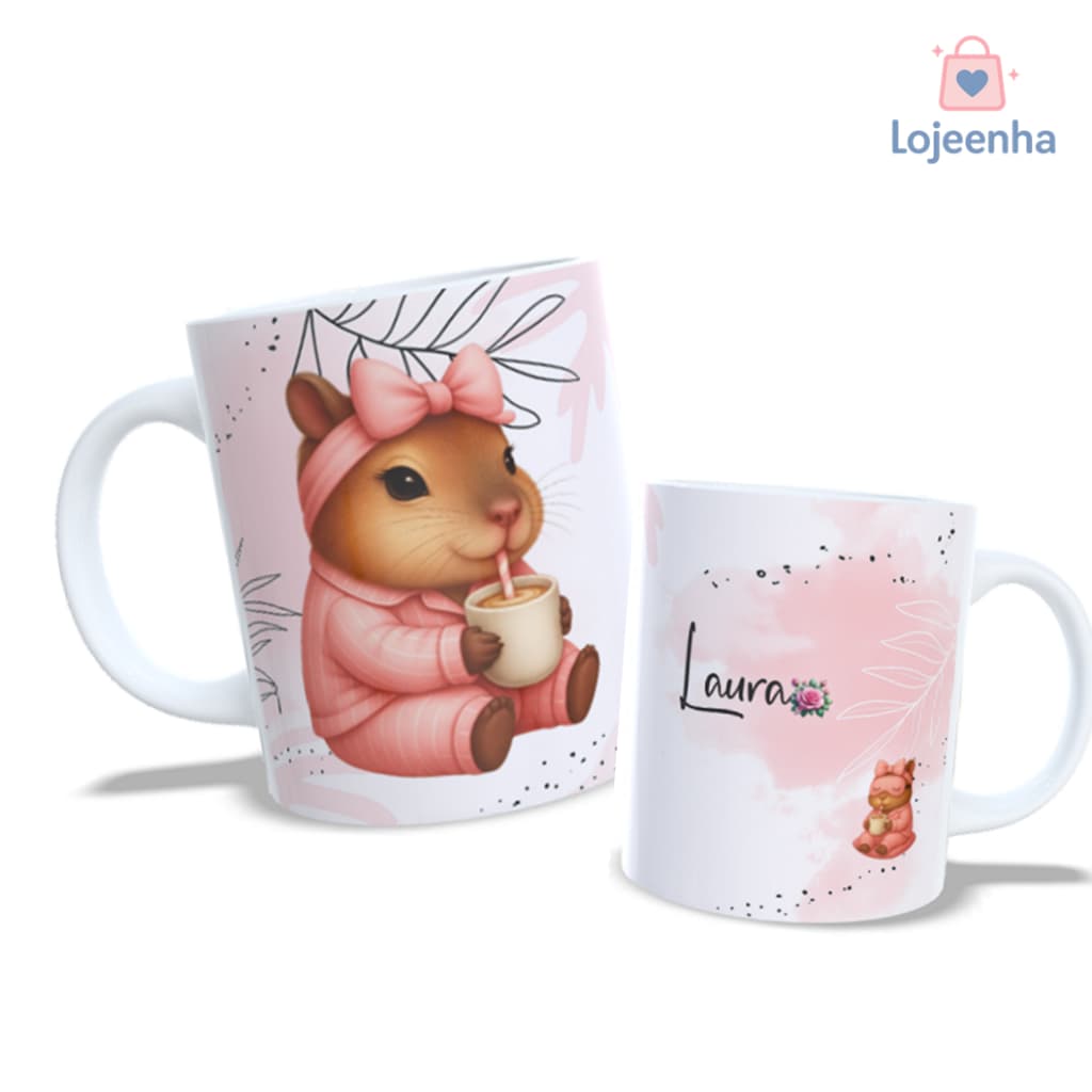 Caneca Capivara - Caneca Personalizada Capivara - Caneca Capivara Fofa - Presente Capivara - Lembrança Capivara
