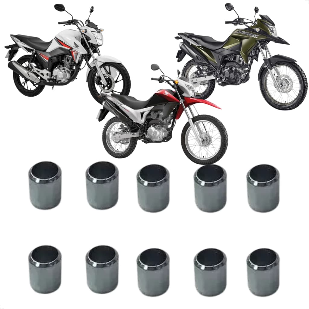 Kit 10 Peças Pino Guia Motor GP7 10x12 Honda CG 160 Bros 160 XRE 190 Código Original 90701-KRE-G00