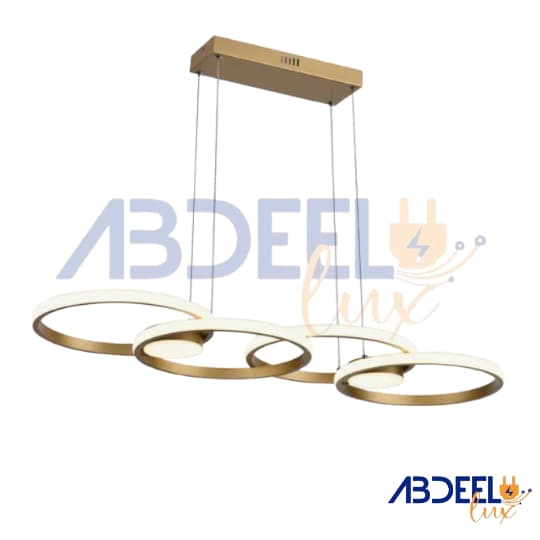 Pendente Lustre Luminaria LED Aneis Moderno  48W 3em1 cabo 3 Metros
