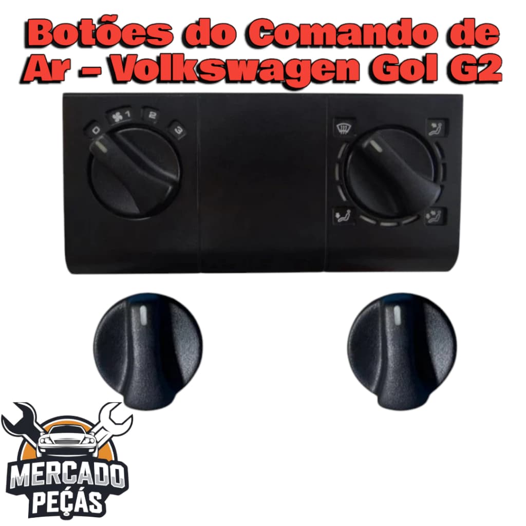 Volkswagen Gol G2 1995 a 1999 Botões Comando Ar Ventilação Painel Novo