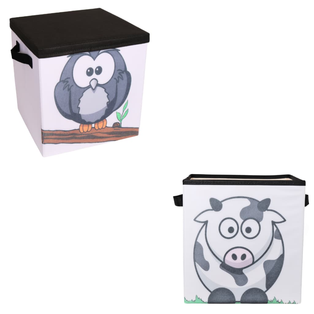 KIT 2 CAIXA DE BRINQUEDOS TAMPA ORGANIZADORA INFANTIL