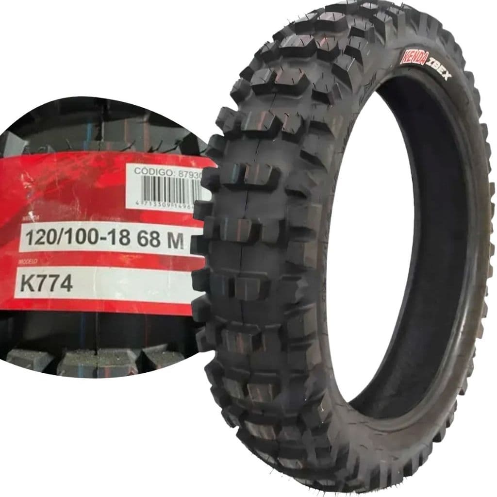 Pneu Traseiro Hard 120/100-18 Kenda Ibex Motocross Modelo K774 Original