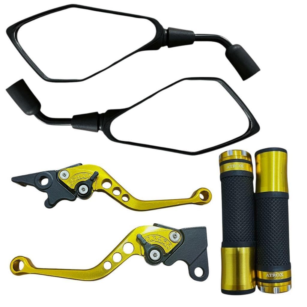 Kit Esportivo Retrovisor + Manopla + Manete Cbx 250 Twister Cb 300 Cbx 200