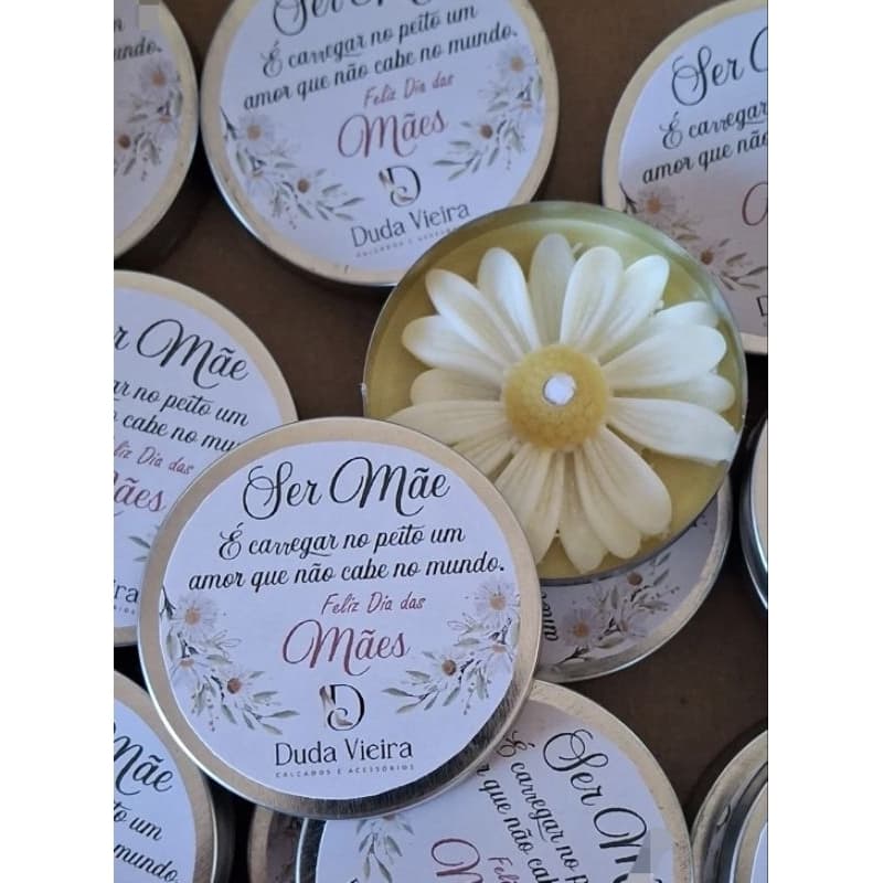 kit 10 velas aromáticas flor na latinha • Vela Aromática Artesanal · Feita à Mão · Aromas Variados · Personalizada