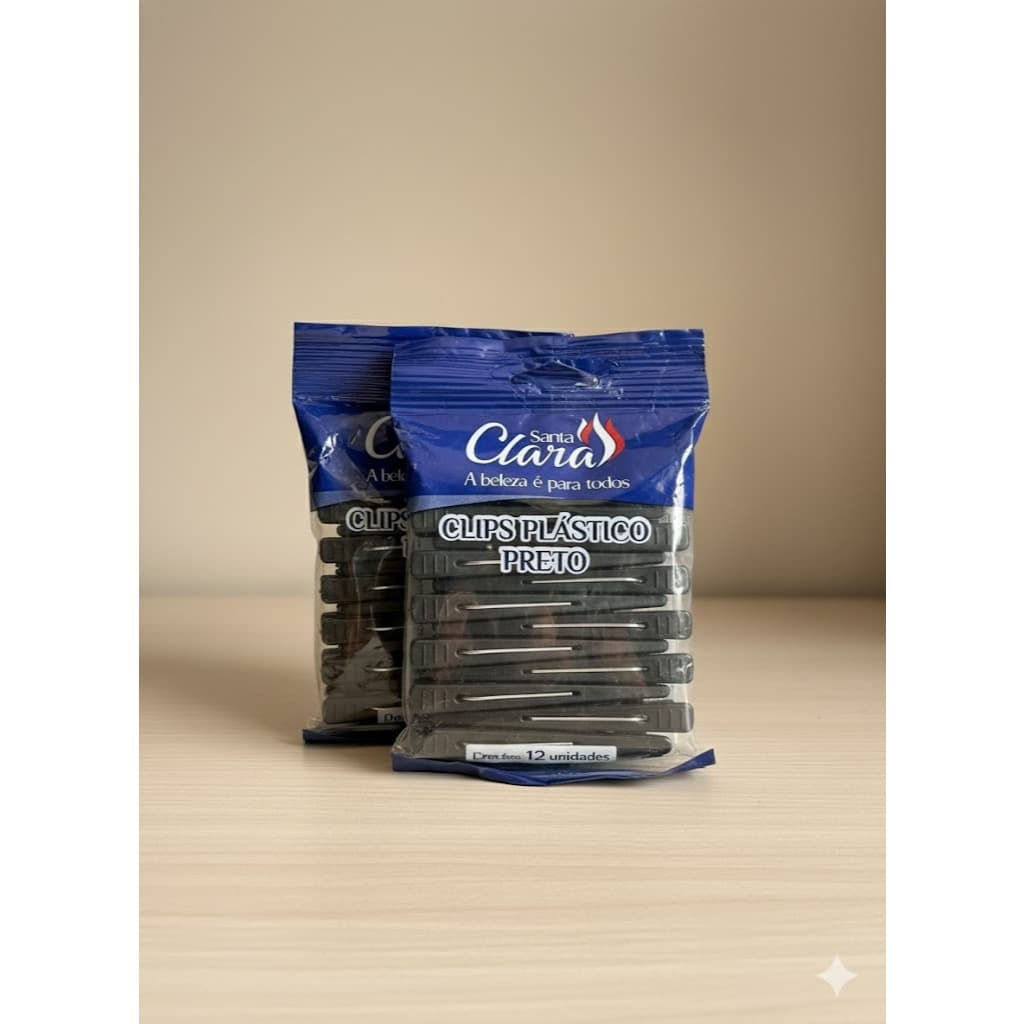 Clips Plástico Preto – Kit com 36 Unidades