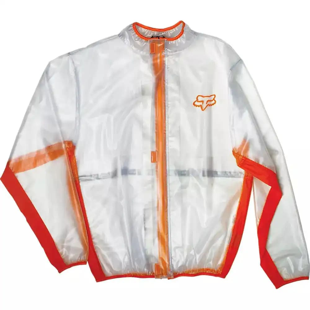 Capa de Chuva Fox Fluid Transparente/Laranja