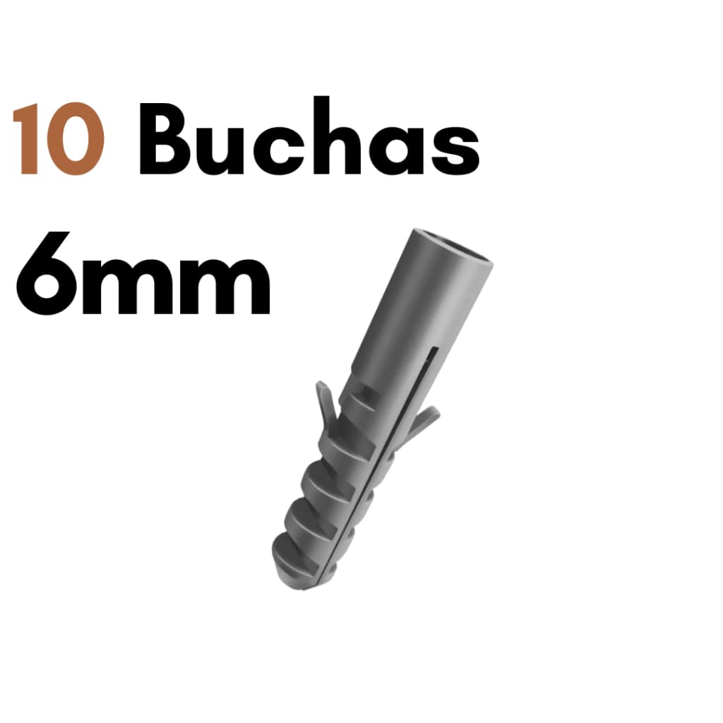 Kit com 10 Buchas 6mm Fixação Parede