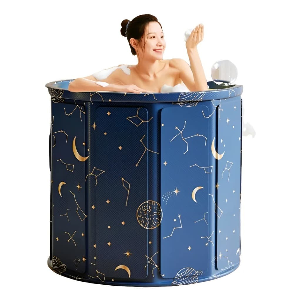 Banheira De Gelo Dobrável Spa Portátil Alta Qualidade Grande Azul