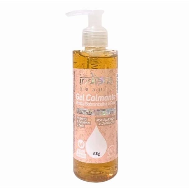 Gel Calmante Camomila e Cravo INDIANA BEAUTY Hidrata Rosto Sobrancelhas e Corpo Pós Henna 200g