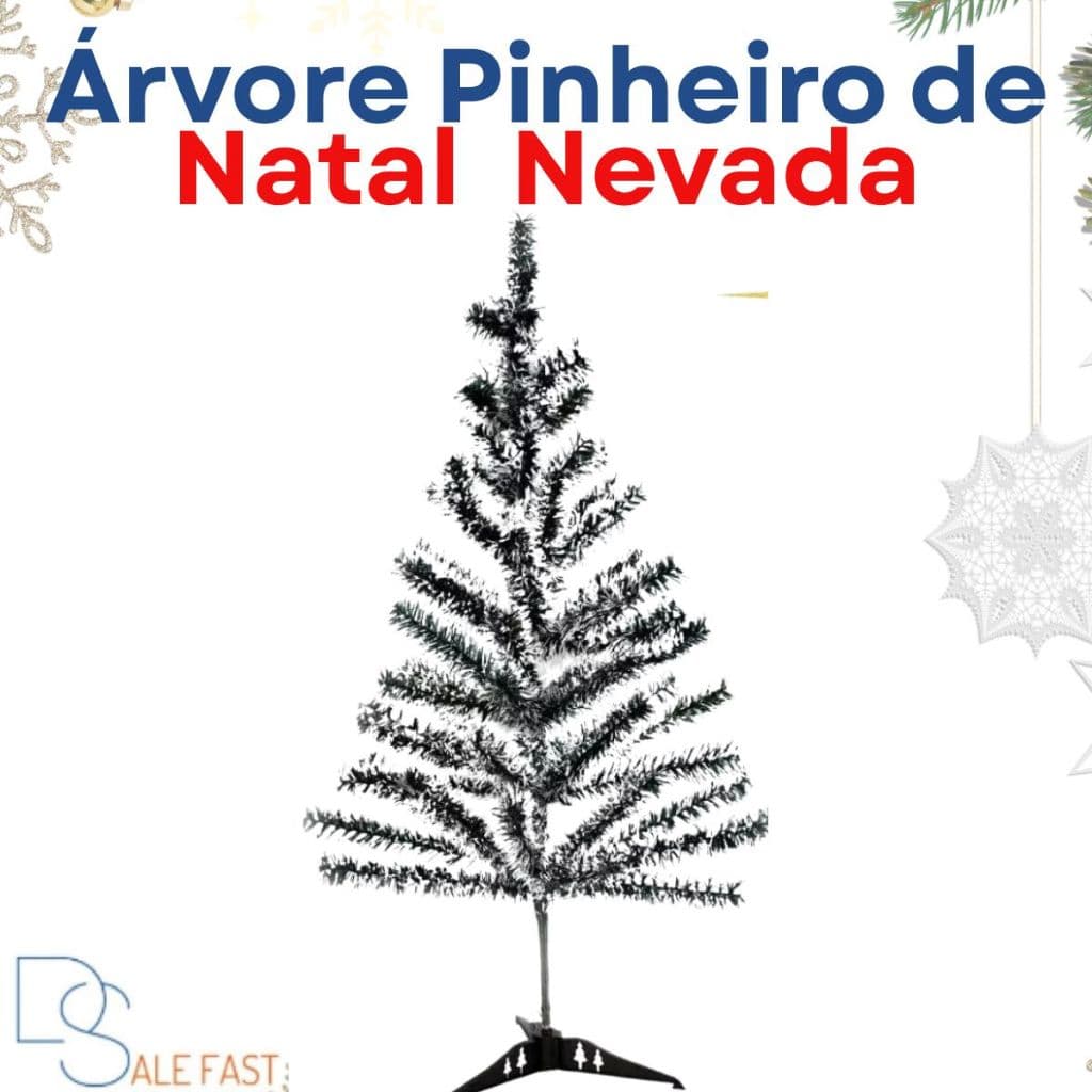 Árvore Pinheiro Natal Nevada Decoração de Mesa Pinheiro Luxo Galhos Verde Canadense 60CM 40 Galhos