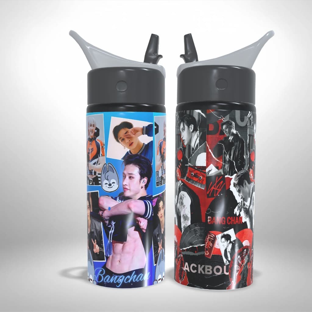 Garrafa Squeeze Personalizado - BangChan - Stray Kids SKZ Stay - Presente Único e Criativo