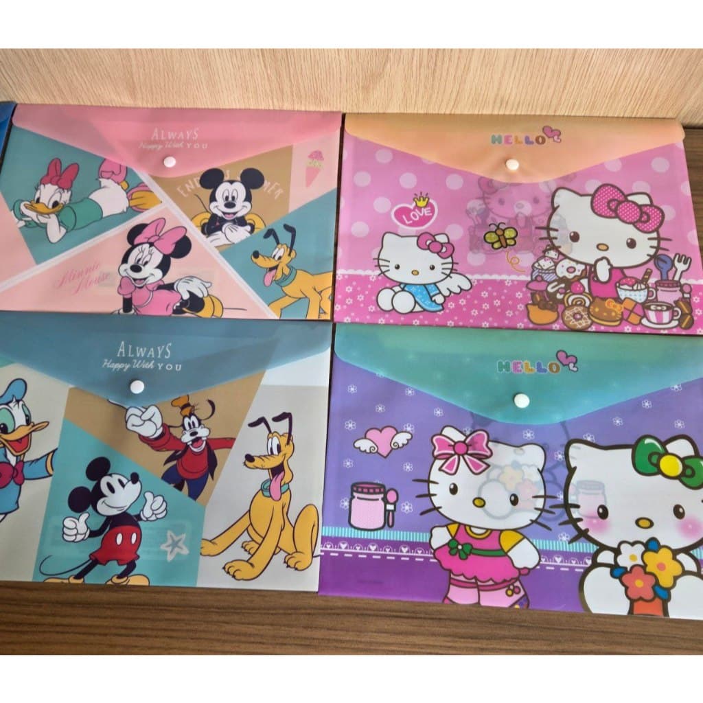 Pasta de Documentos Impermeável Stitch Papelaria Fofa  Escolar Kawaii stitch hello kit e Mickey
