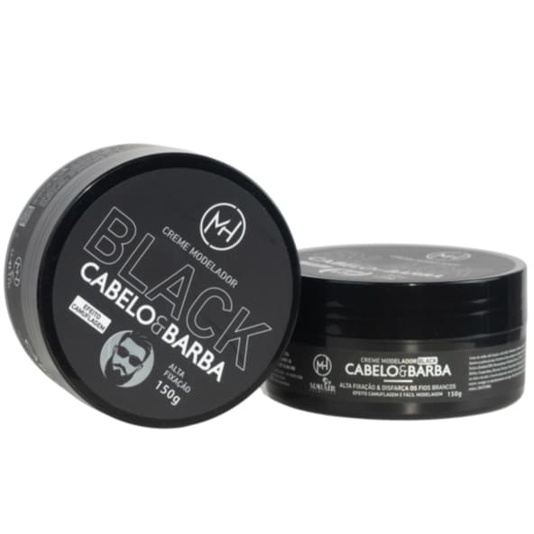 Creme Modelador Black Toque Seco Brilho Linha Homem Cabelo e Barba Mahair Promoção!
