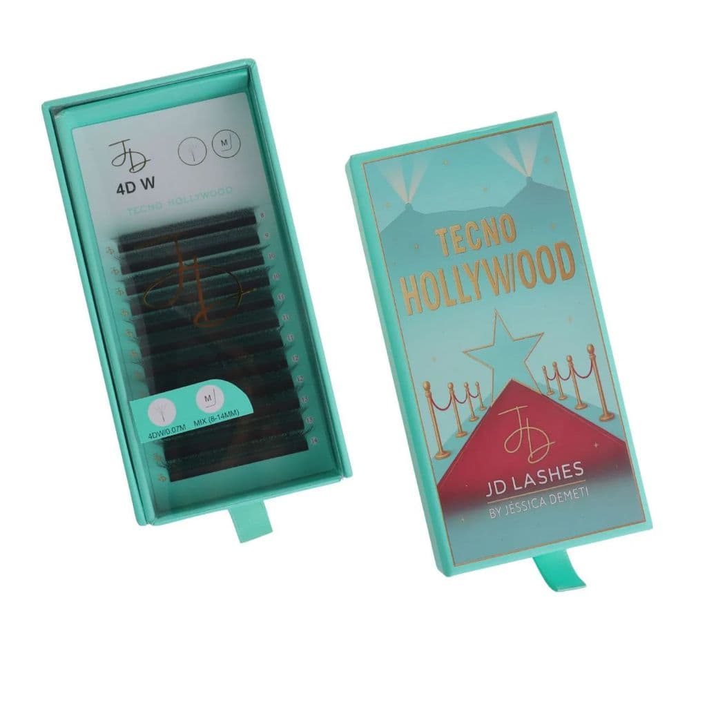Cílios JD Lashes 4W-M Curvatura M 0.07  Preto