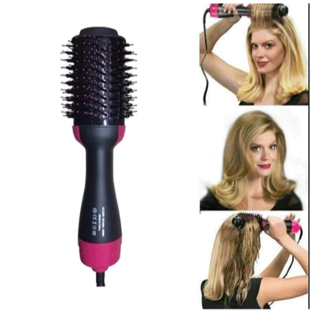 Escova Secadora Alisador Elétrica Quente Cabelo Com 3 Em1 Hair Economy VOLTAGEM 110V