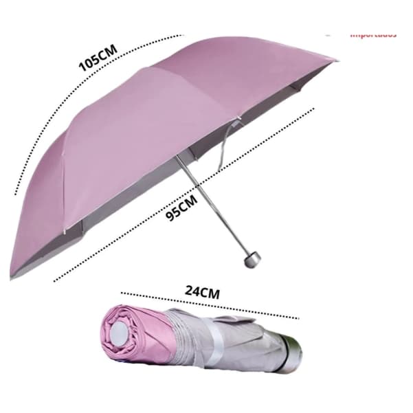 Mini Guarda Chuva Proteção Solar Dobrável Abertura e fechamento manual Sombrinha Masculina Feminina