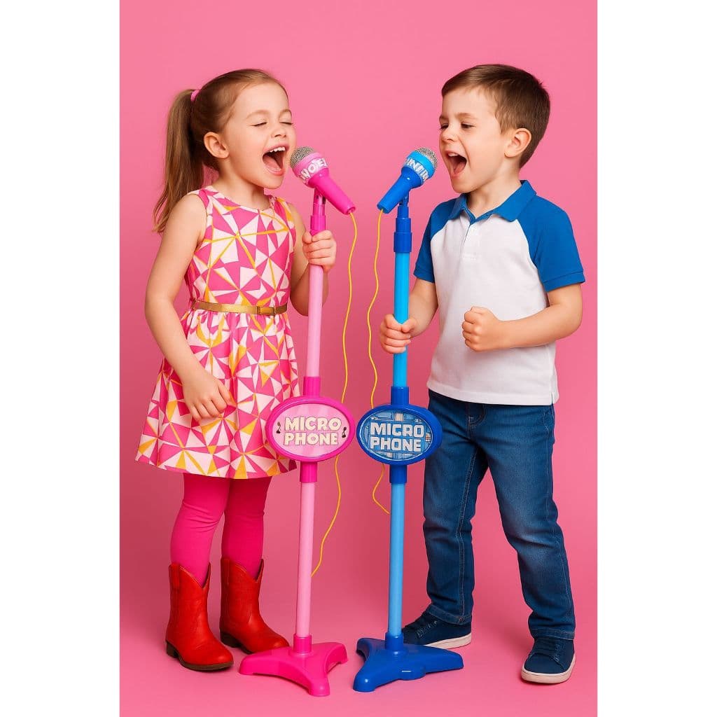 Karaokê Infantil com Microfone | Menino e Menina, Brinquedo Musical,  Microfone de Brinquedo