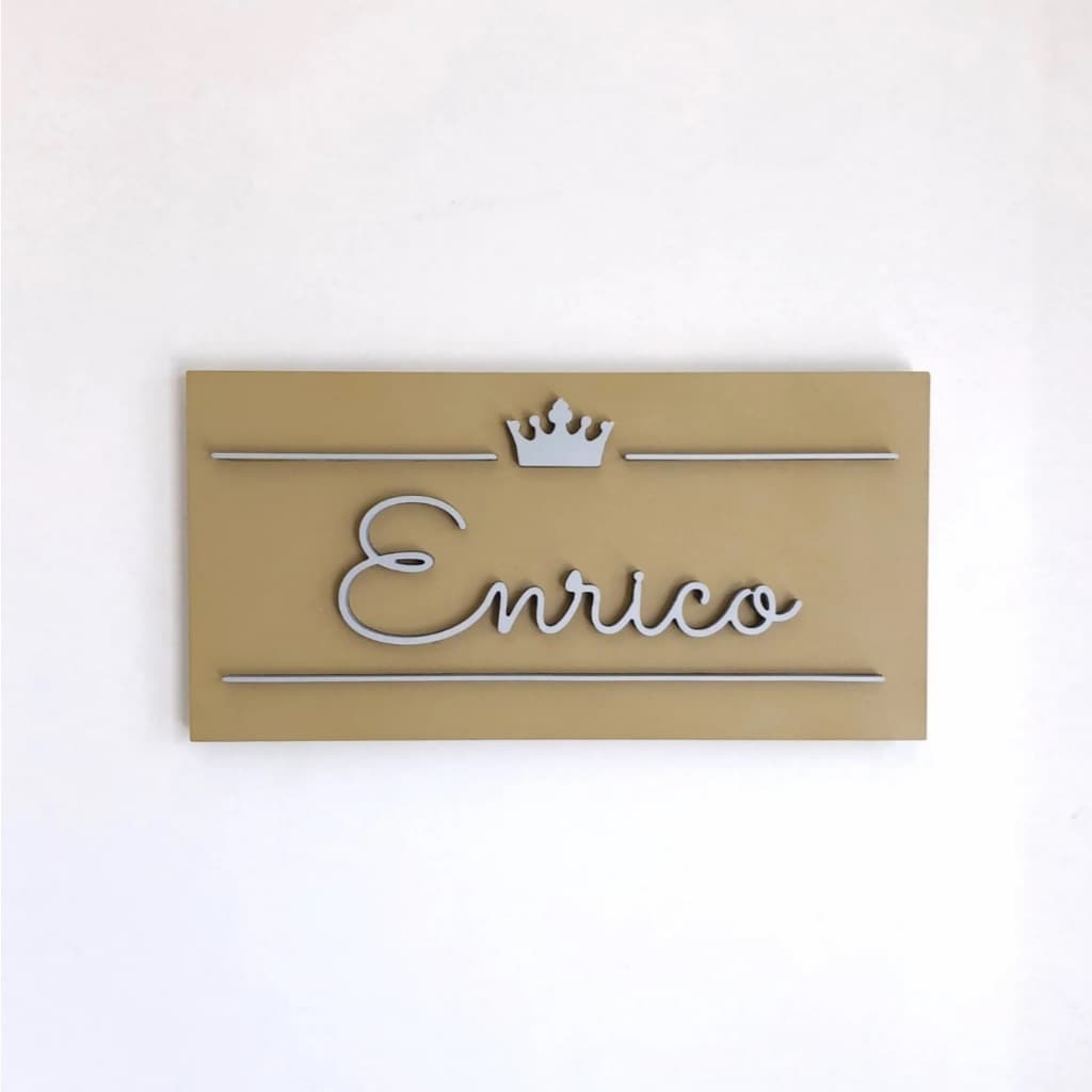 Placa Personalizada para Porta Quarto Bebê
