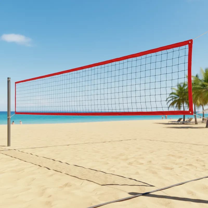 Rede de Vôlei Amadora 4 metros Vôlei de Praia, Futevôlei Recreativo 4 Faixas com Proteção UV