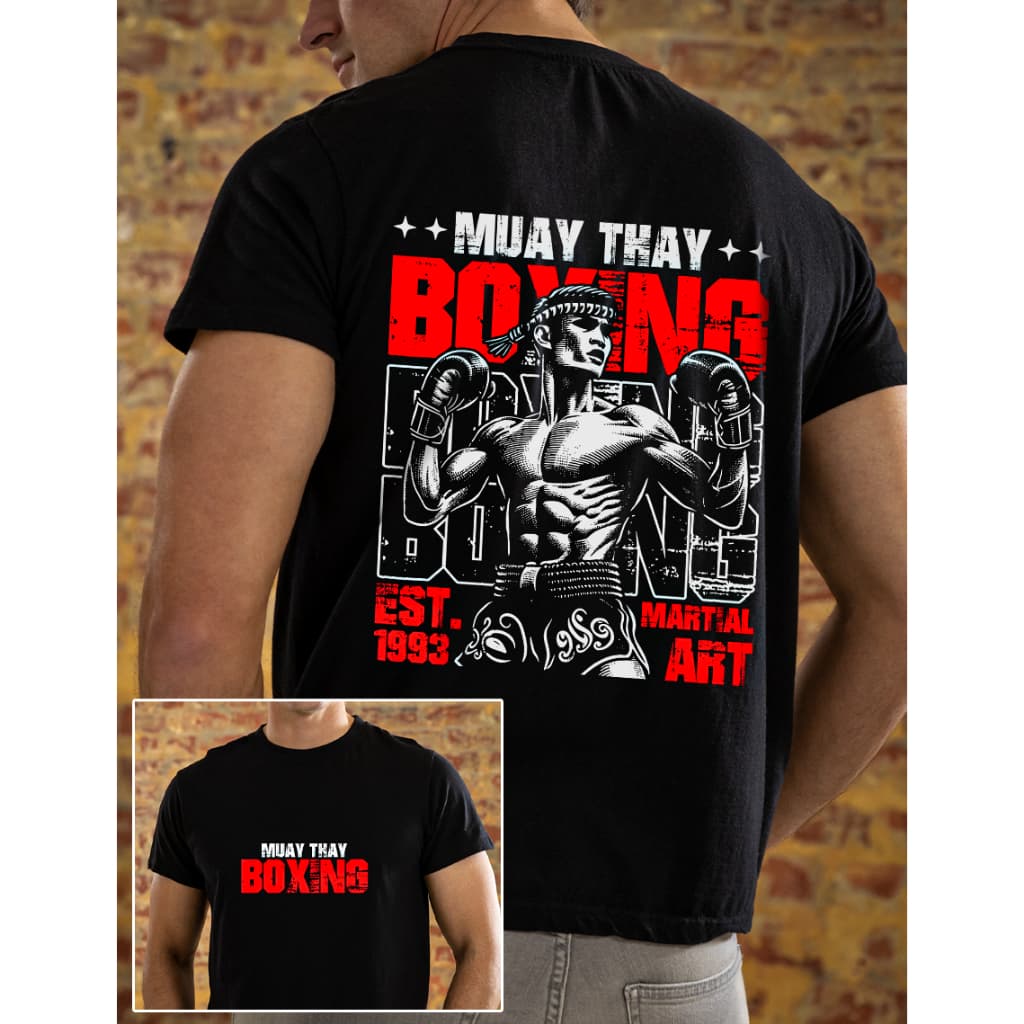 Camiseta MUAY THAY BOXING Streetwear 100% Algodão Luta Arte Marcial Unissex Camisa Premium