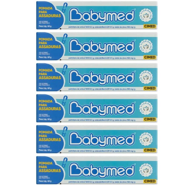 Pomada preventiva Babymed Azul kit 6 unidades
