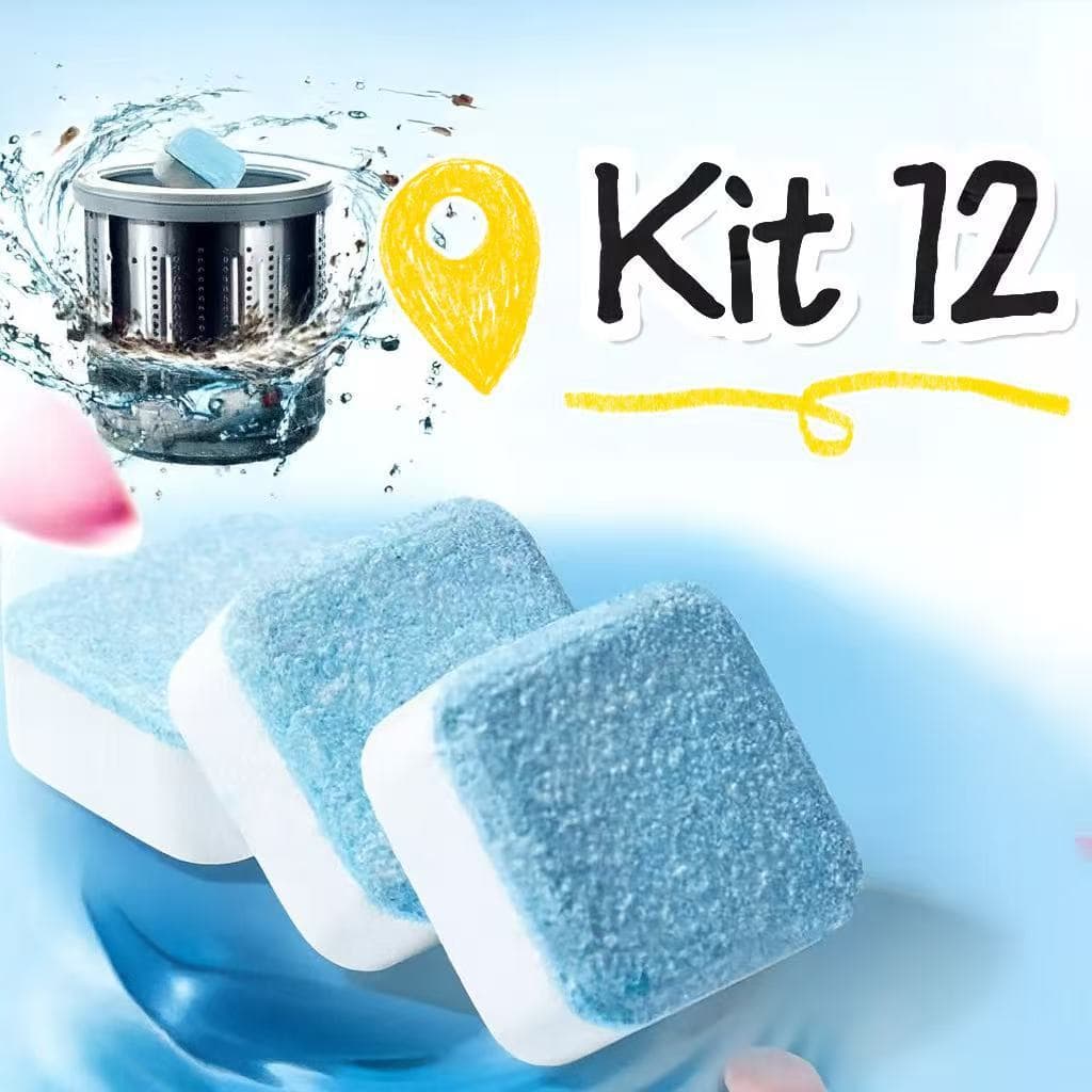 Pastilhas para Limpeza de Máquinas de Lavar Roupas Comprimido Efervescente Sólido Multifuncional para Remover Manchas