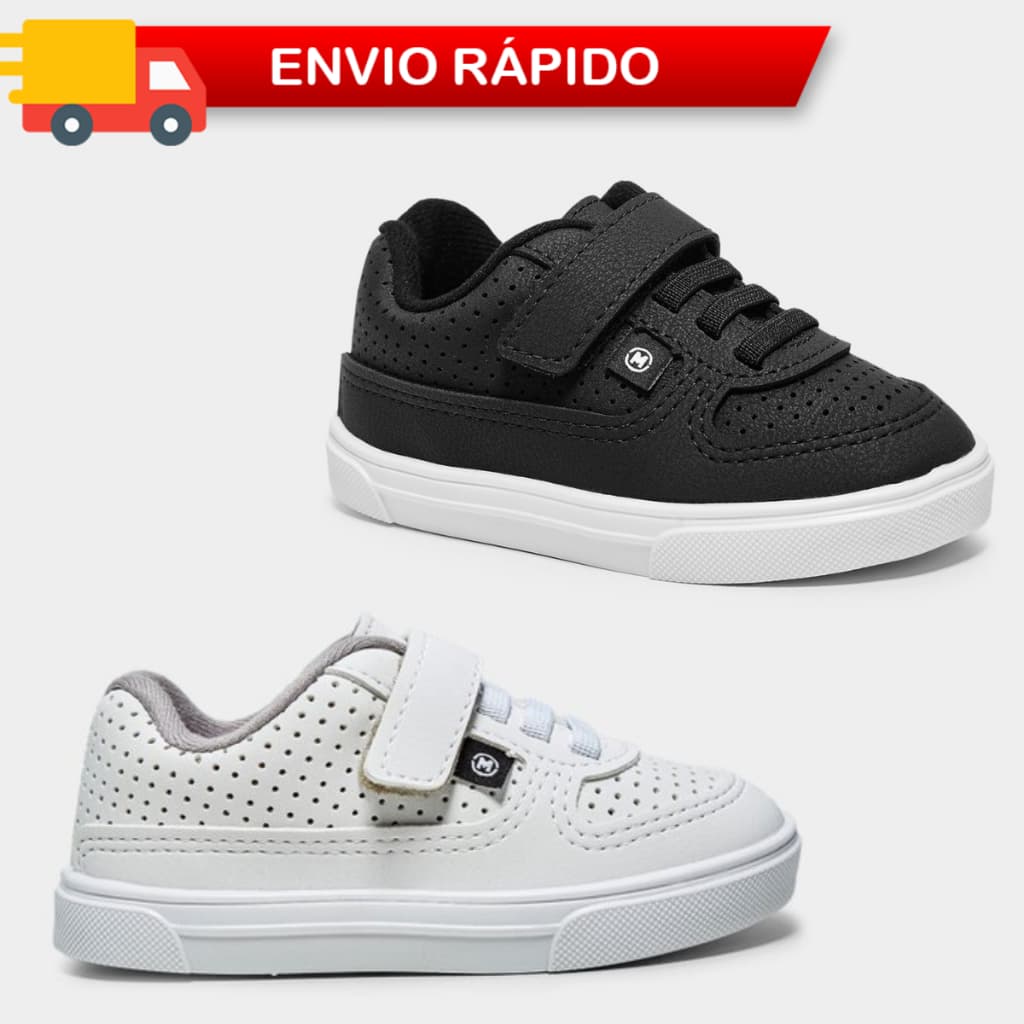 Tenis infantil menino Casual Molekinho Fecho Calce Fácil Np Flot