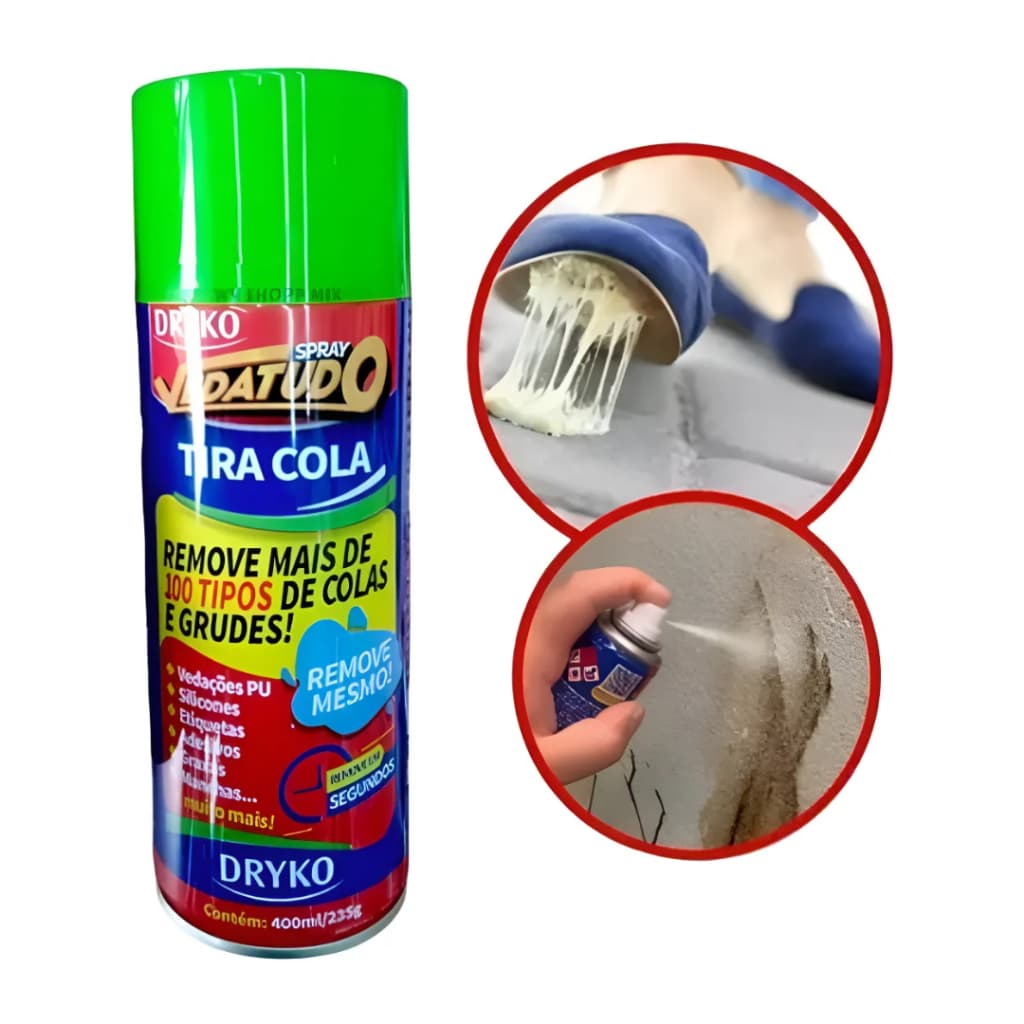 Spray Tira Cola Removedor Pu Silicones Vedatudo Dryko 100ml Dryko Cód. Tiracola100