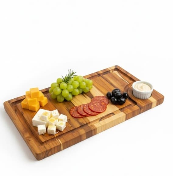 Tábuas Madeira Teca Petisqueira Petiscos Frios Queijo Aperitivos