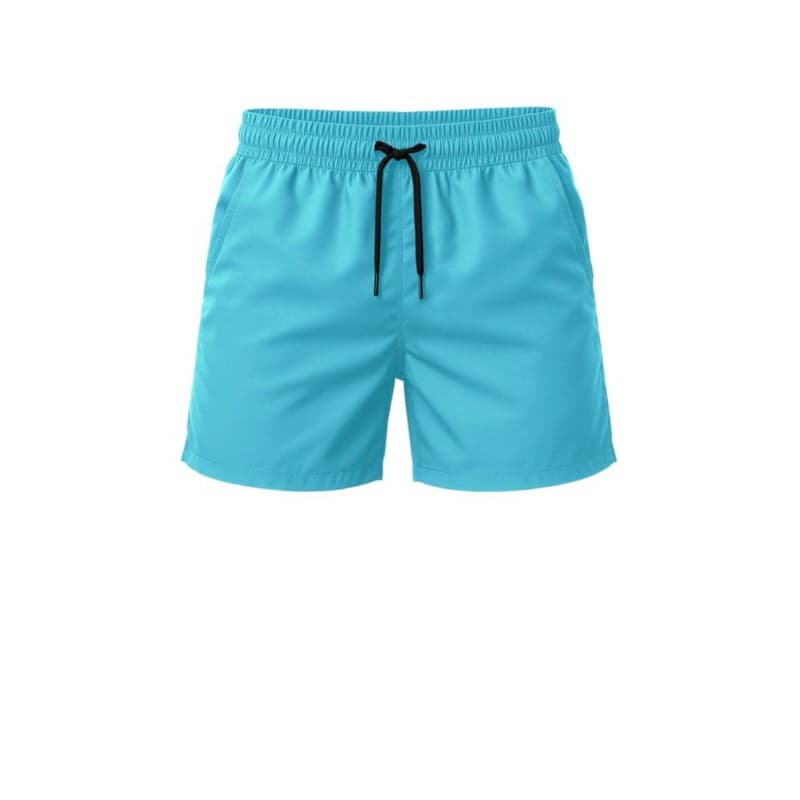 Short  Moda Praia Treino Corrida  Academia Mauricinho Tactel Leve  Azul  Liso