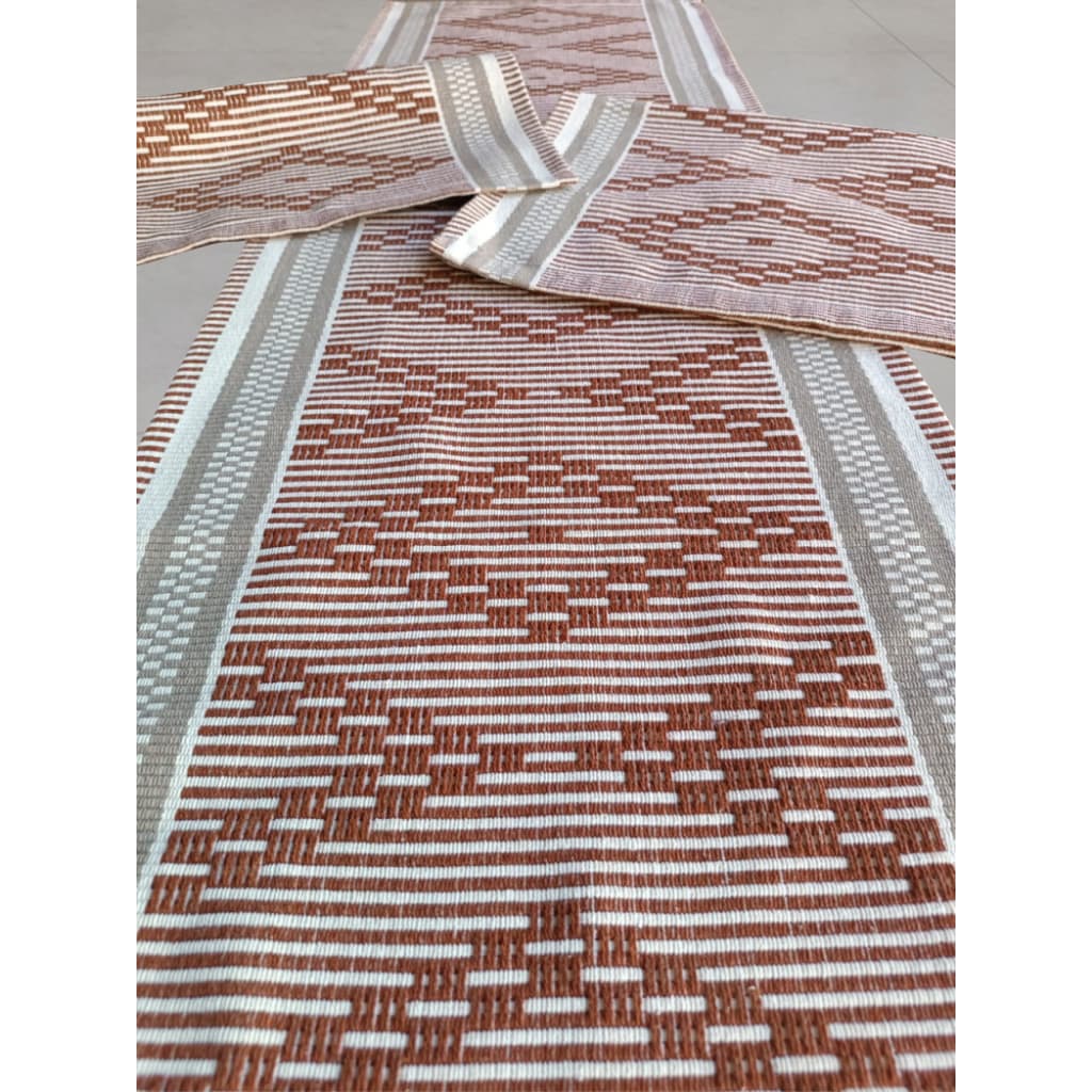 Kit Tapetes Passadeira Cozinha Algodão TERRACOTA Algodão Fácil Lavagem Resistente ENVIO IMEDIATO