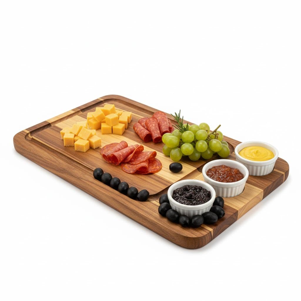 Tábuas Petisqueira Quadrada Com Molheira Porções Aperitivos