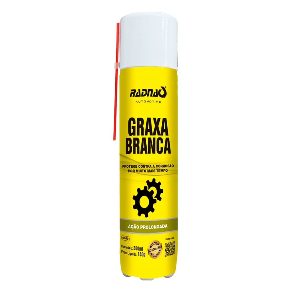 Graxa Branca Aerossol Spray Lubrificante 300ml Radnaq
