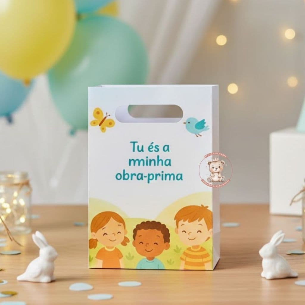 Sacolinha Mini Infantil | Lembrancinha Sacola Surpresa Criança | Sacolinhas para Lembrancinhas