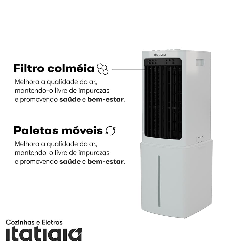 Climatizador de Ar Itatiaia 14L Filtro Colméia Oscilante Silencioso