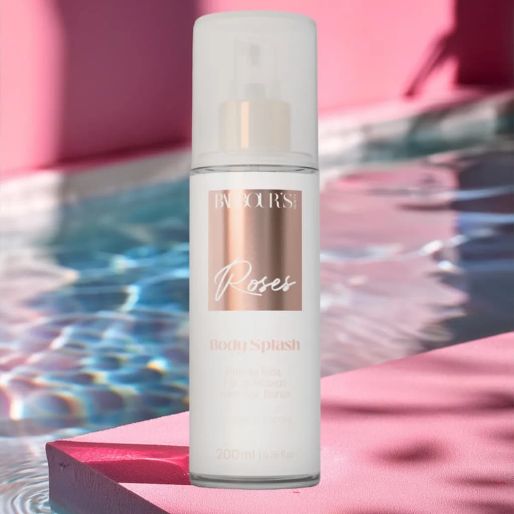 Body Splash Deo Colônia Spray Corporal Roses Barbour's Beauty 200mL Pós Banho