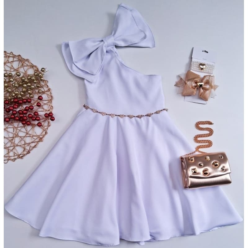 Vestido nula manga look de natal para meninas
