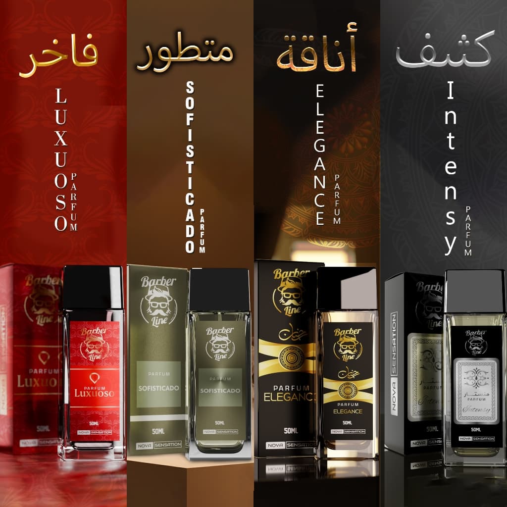 Kit Perfumes Arabes Barber Line Fragrância Perfume árabe Masculino