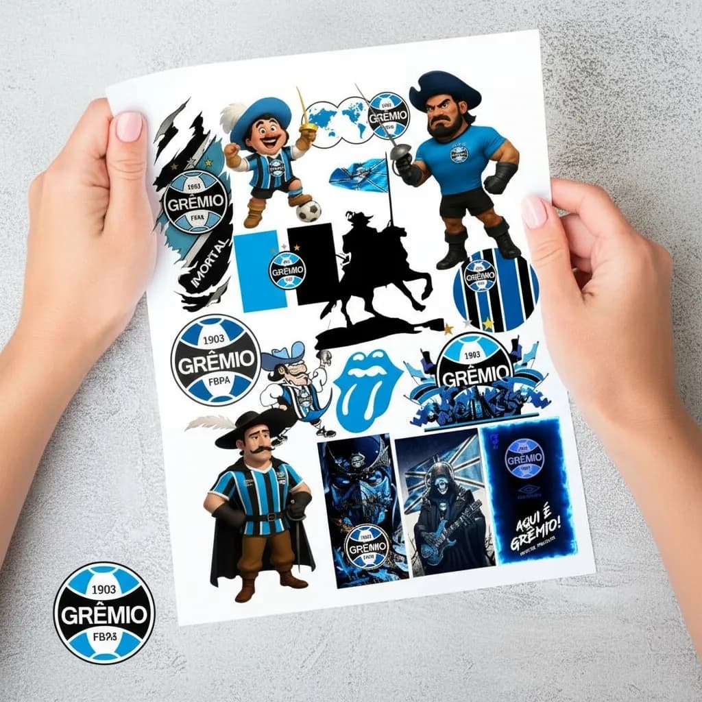 Adesivo Grêmio Futebol Arena do Grêmio Imortal Tricolor dos Pampas Campeonato Gaúcho Porto Alegre Moto Carro Noteebook