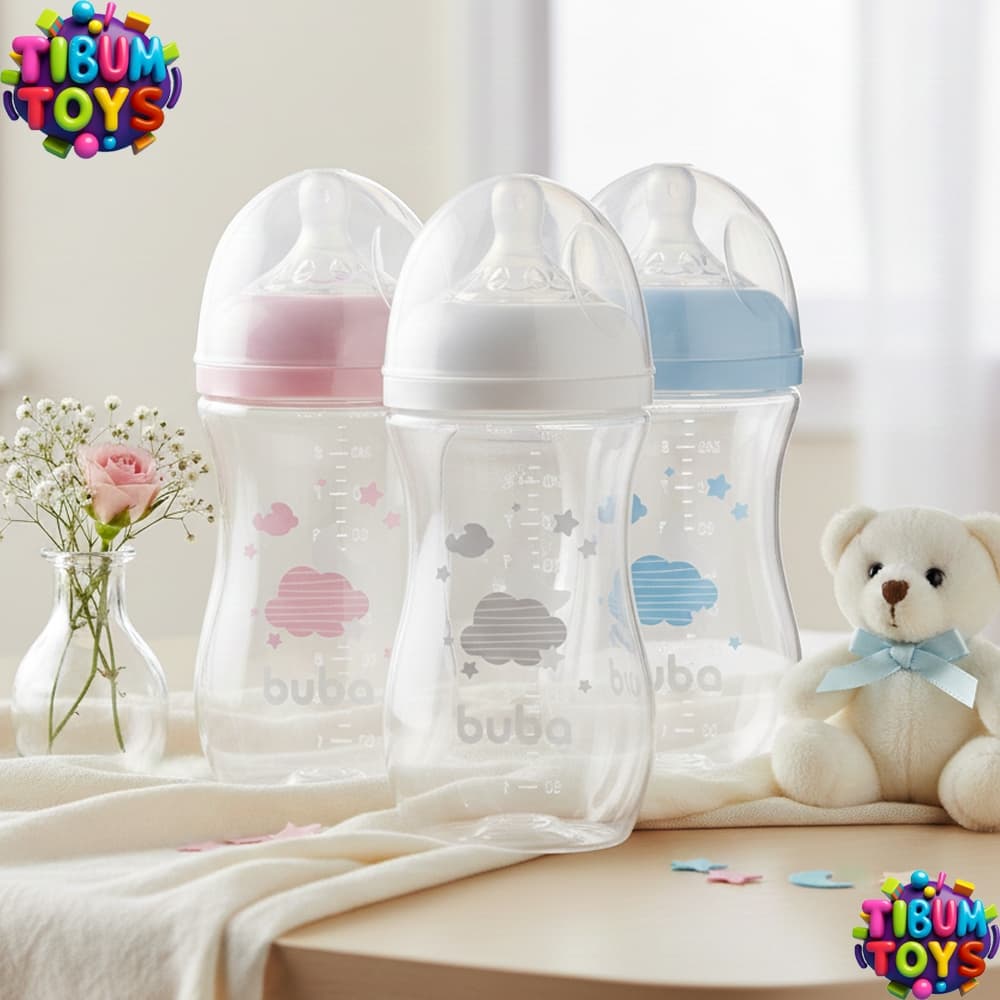 Mamadeira Easy Flow Nuvem 270ml Anticólica Buba Bebe Bico Fluxo 2 Ultrasoft Anti Vazamento