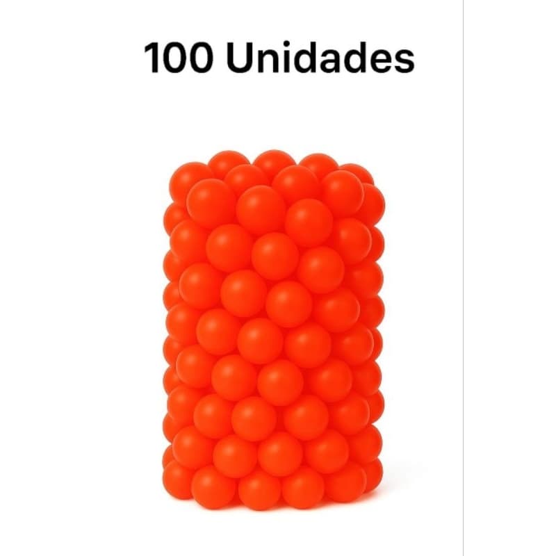 100 Unidades de Bolinha Plástica Laranja Piscina Promoção 50 e 100 - Não Amassam