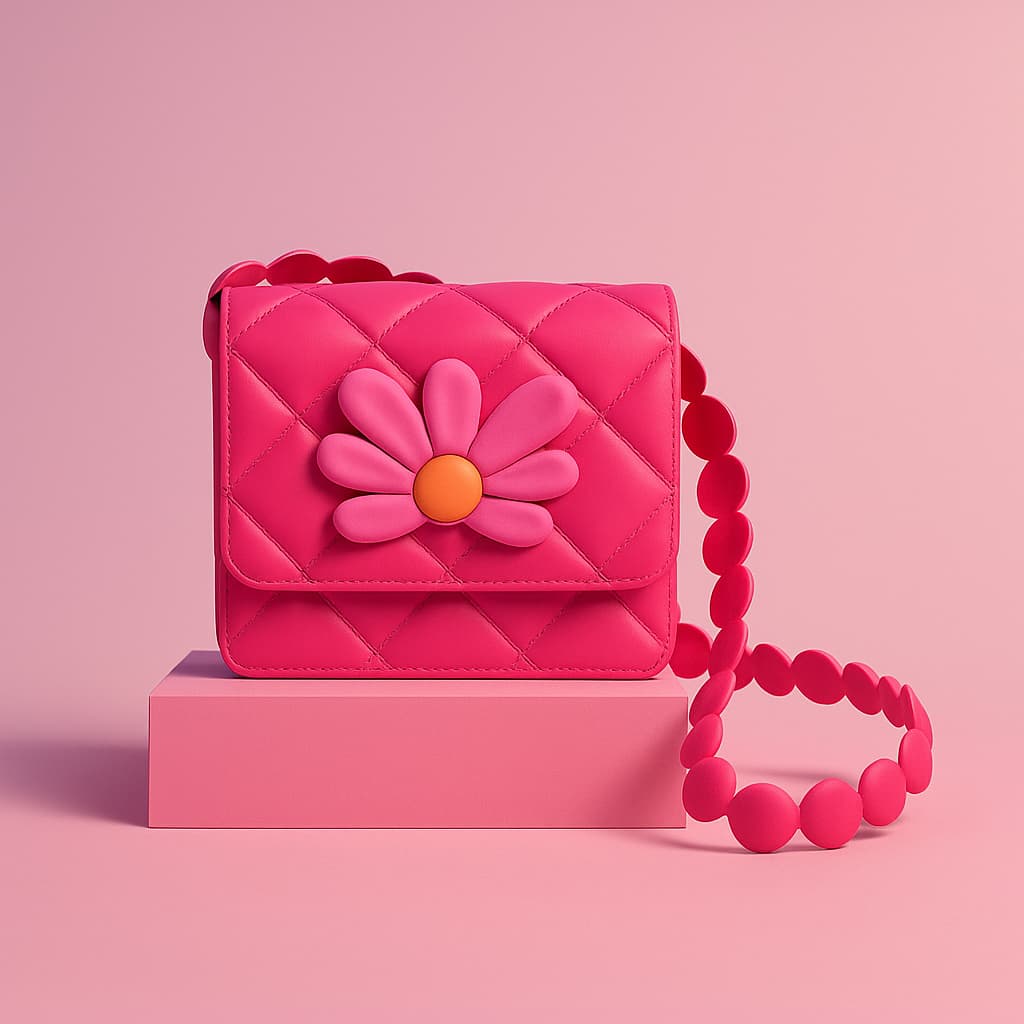 Bolsa Infantil Minimalista Rosa Várias Cores Casual Linda - Envio Imediato