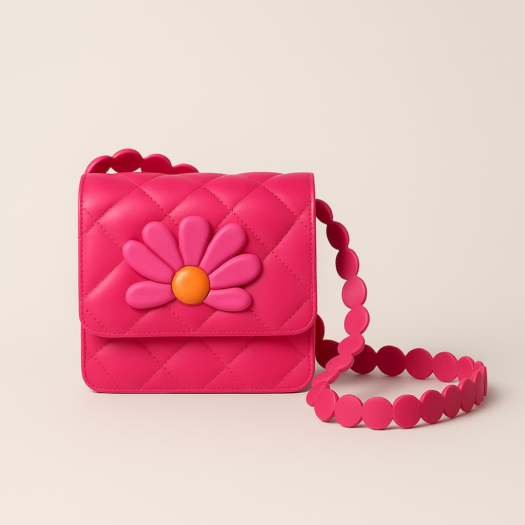 Bolsa Infantil Minimalista Transversal Rosa Cores Casual Linda - Promoção Envio Imediato