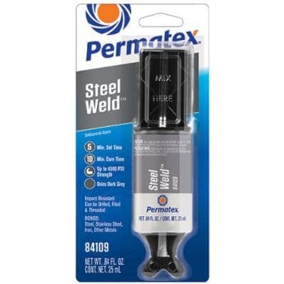 Permatex Steel Weld Titanium 25 ml - Solda de Epóxi para Vários tipos de Metais #84109