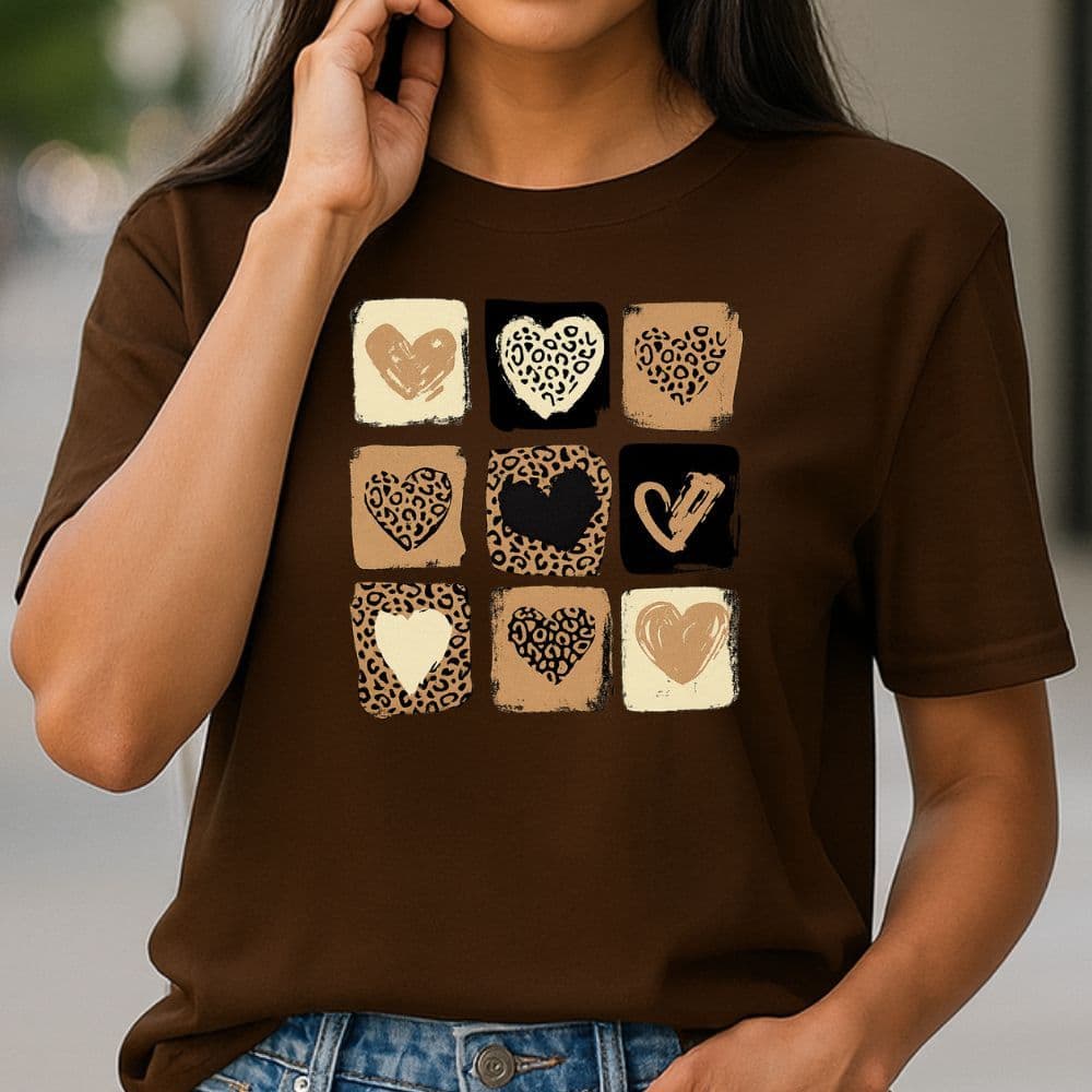 Blusinha Estilosa Camiseta Feminina Promoção Corações Algodão