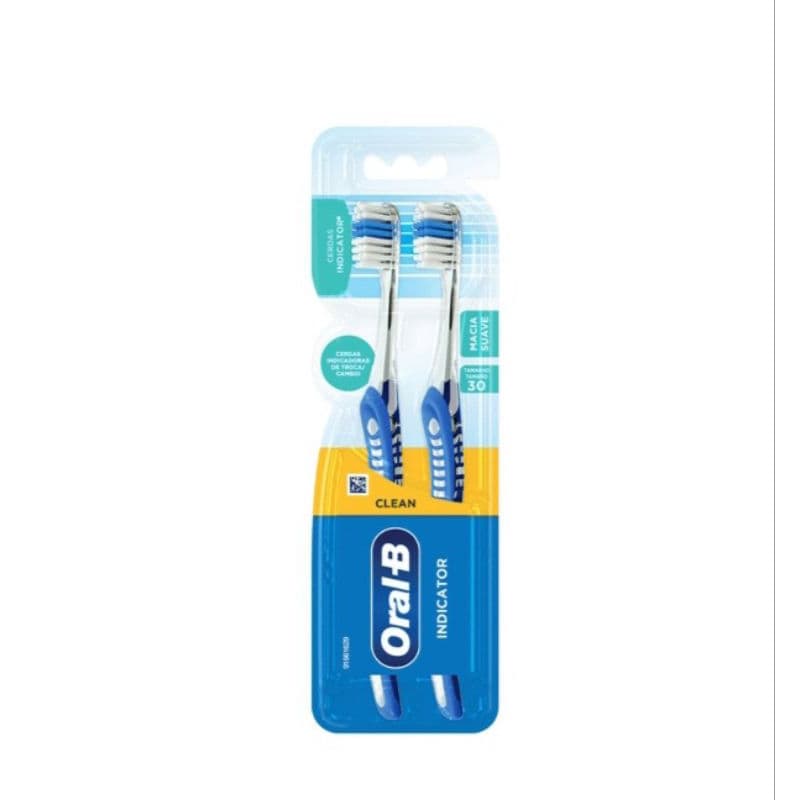Escova dental oral-b indicator com 2 unidades Tamanho 30 cores variadas