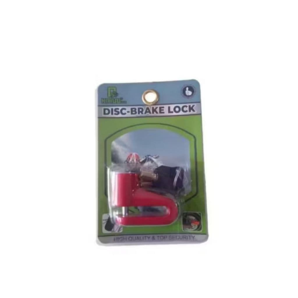 Cadeado Trava Para Disco Freio Moto Antifurto Universal Cor Vermelho