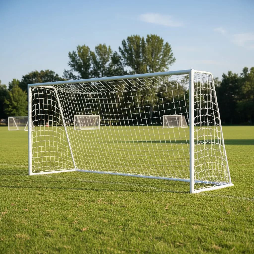 Par Rede de Trave Gol Futebol Suíço 4 metros Véu Profissional Fio Nylon 2